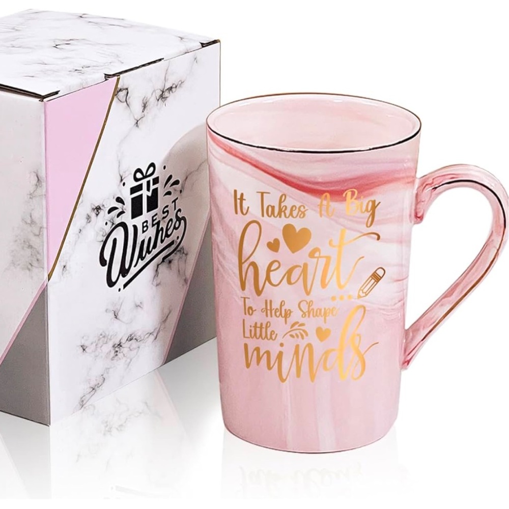 NEW TEACHER GIFTS FOR TEACHER APPRECIATION COFFEE MUG END OF YEAR PINK 14 OZ